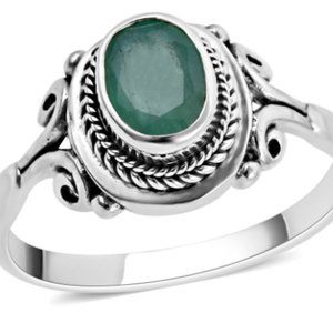 NEW BALI LEGACY Emerald Ring in Sterling Silver 1.50 ctw